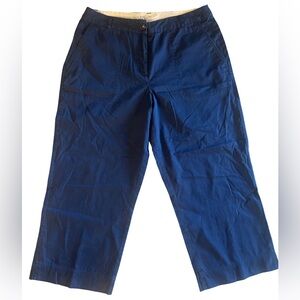 Tommy Bahama Women’s Deep Blue Casual Wide Leg Capri Chinos